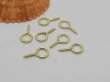 (image for) 500 Golden Plated Screw Eye Bails for Top Drilled Findings 16x9