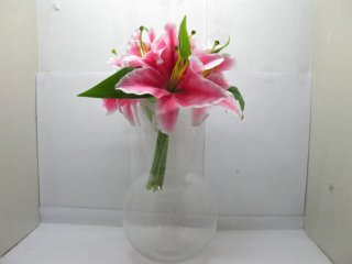 (image for) 7X Clear Glass Table Flower Vases 26.5cm High