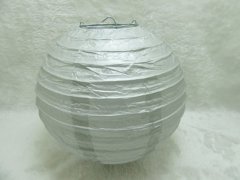 (image for) 10 New Plain Silver Paper Lantern Wedding Favor 20cm