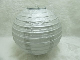 10 New Plain Silver Paper Lantern Wedding Favor 20cm