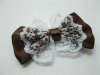 195X Coffee Lace Bowknot Bow Tie Decorative Embellishments