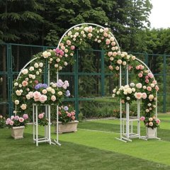 (image for) 1Set x 3Pcs White Arch N-Shaped Frame Balloon Holder Wedding