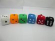(image for) 24Pcs Funny Sponge Materials Heart Dice with Sucker Mixed Colo