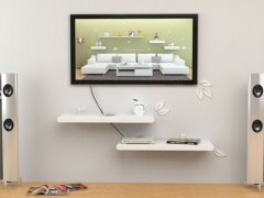 (image for) 1X White Wall Shelf DIY Mount Storage Book Display Rack 89x28x6c