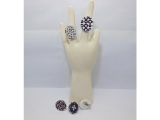 48Pcs Fashion Shell Ring Adjustable Size 4 Designs