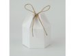 50X Kraft White Hexagonal Wedding Favour/Bomboniere Boxes (image for) 50X Kraft White Hexagonal Wedding Favour/Bomboniere Boxes