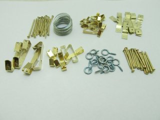 36Sets Picture Frame Hanging Kit Including Hooks Nails Wire Eyes