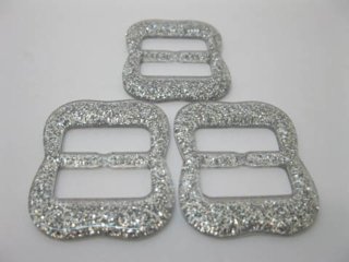 (image for) 98Pcs Sliver Oblong Buckles 30mm Wedding Favor