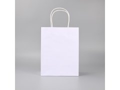 (image for) 48 Bulk Kraft Paper Gift Carry Shopping Bag 27x21x11cm White