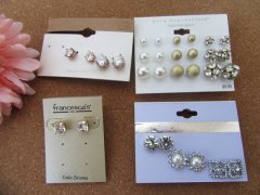 (image for) 12Sheet High Quality Cubic Zirconia Crystal Rhinestone Ear Stud