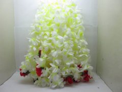 (image for) 12 White & Yellow Hawaiian Dress Party Flower Leis/Lei