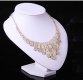 1X White Leatherette Necklace Display Bust Stand 18cm High