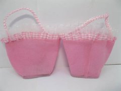 60Pcs Pure Pink Baby Shower Candy Bag Basket for Girl 60Pcs Pure Pink Baby Shower Candy Bag Basket for Girl