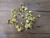250Grams Golden Metal Bell Charm Beads 20x15mm
