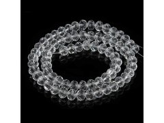 (image for) 10Strand x 68Pcs Clear Rondelle Faceted Crystal Beads 8mm