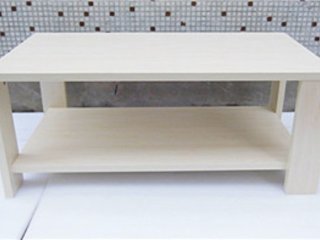 (image for) 1X Ivory Oak Rectangular Coffee Table Side Table 100x50x42cm