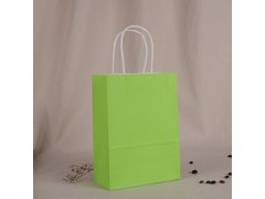 (image for) 48 Bulk Kraft Paper Gift Carry Shopping Bag 26.7x22x11cm Green