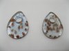 10Pcs 44mm Golden Foil Blue Teardrop Glass Pendants 10Pcs 44mm Golden Foil Blue Teardrop Glass Pendants