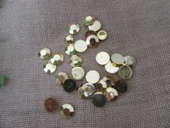 (image for) 250Gram Golden Color Round Flatback Acrylic Gemstones Rhinestone