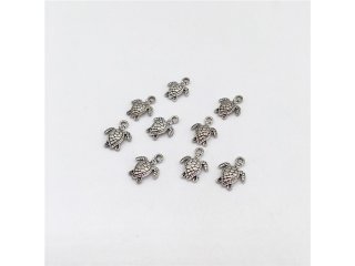 100Pcs Tortoise Shape Carved Spacer Beads Jewellery Finding
