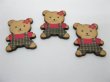 (image for) 98 Bear Craft Embellishment Scrapbooking - Black & Fuschia