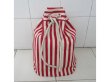 1X Red & White Stripe Lady Knapsack Backpack Bag (image for) 1X Red & White Stripe Lady Knapsack Backpack Bag