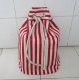 1X Red & White Stripe Lady Knapsack Backpack Bag