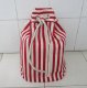 1X Red & White Stripe Lady Knapsack Backpack Bag 1X Red & White Stripe Lady Knapsack Backpack Bag