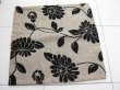 (image for) 2Pcs Black Flower Hemp Pillow Cushion Covers 43cm