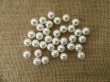 3Packs x 35Pcs White Round Simulate Pearl Loose Beads 12mm