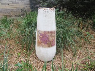 1Pc Vintage Cylinder Shape Lavender Flower Vase Pot (image for) 1Pc Vintage Cylinder Shape Lavender Flower Vase Pot