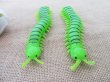 (image for) 12Pcs Green Worm Caterpillar Soft Plastic Toy 15cm Long