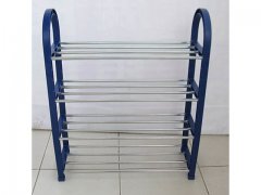 1X New Dark Blue 4-Tier Shoe Holder Display Rack