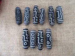 10Pcs Gaint Tribal Black Stone Beads Gemstone Beads 60x19mm 10Pcs Gaint Tribal Black Stone Beads Gemstone Beads 60x19mm