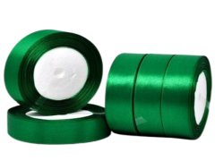 (image for) 5Rolls X 25Yards Green Satin Ribbon 25mm