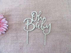 (image for) 3Pcs Cake Topper Baby Shower Decoration Gender Reveal Party