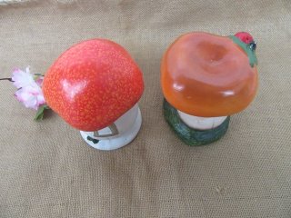4Pcs Mushroom Toadstool Fairy Garden Miniature Figurine Garden