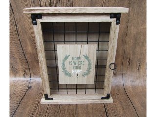 1X Wooden Necklace Bracelet Earring Storage Cabinet Wall Mount
