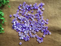 500g Purple & White Barrel Pony Beads Loose Bead 8mm 500g Purple & White Barrel Pony Beads Loose Bead 8mm
