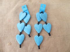 (image for) 4Sheets x 2Strands Flat Heart Beads for Unfinished Necklace