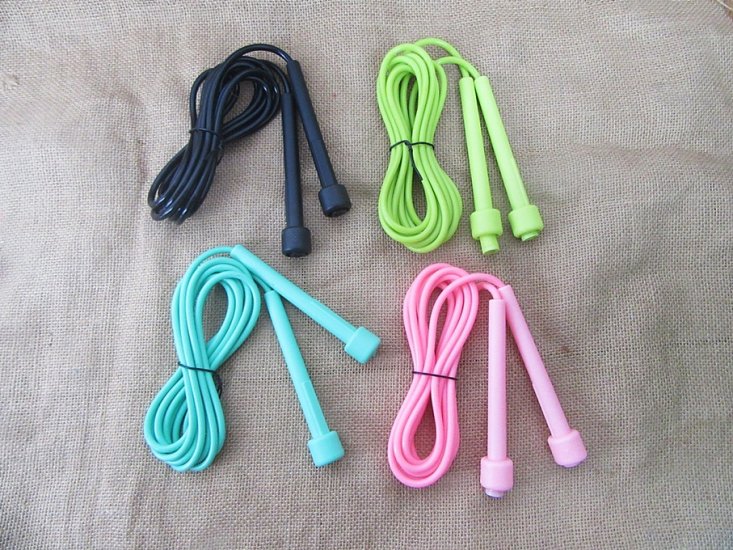 10Pcs Good Quality Handle Jump Ropes Skipping Ropes Candy Color - Click Image to Close