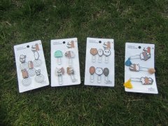 (image for) 8Sheet Novelty MINI Paper Clips Bookmarks Assorted