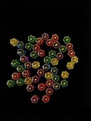 (image for) 1080Pcs Transparent Color Flower Shape Loose Beads 8mm Jewelry Making