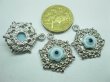 (image for) 50 Metal Tribal Pendants Flower Shape Jewelery Finding