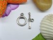 50sets Metal Smooth Circle Toggle Clasp yw-ac-tc47 (image for) 50sets Metal Smooth Circle Toggle Clasp yw-ac-tc47
