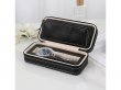 1Pc Black Watch Storage 2 Compartment Display Case