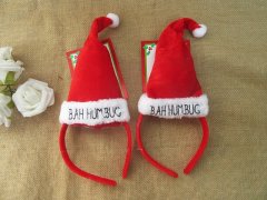 (image for) 10Pcs Christmas Hat on Headband Decorations Hair Band Child