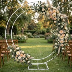 (image for) 1X Heavy Duty Double Circular Wedding Garden Arch 200cm we-o431