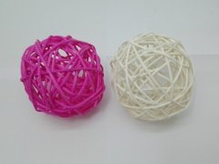 (image for) 16X Rattan Balls Florist Wedding Decoration 7cm Mixed