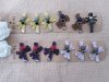 12Pcs Bowknot Duckclip Hair Clips Bobby Pins Assorted